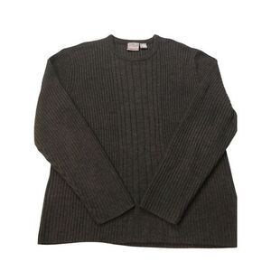 Aeropostale Sweater X-Large Gray Thick Ribbed Slim Fit Crew Neck 100%‎ Acrylic